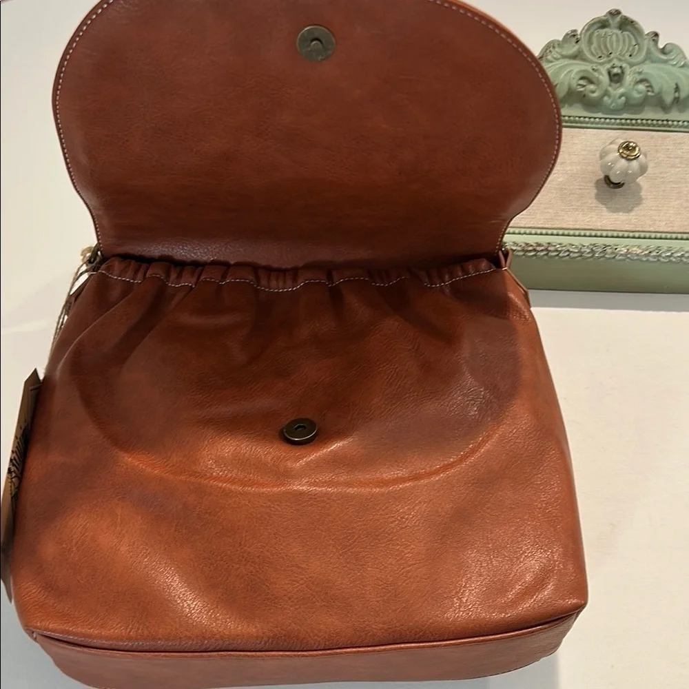 Catchfly South western boho Brown concealed carry crossbody Bag new w tag